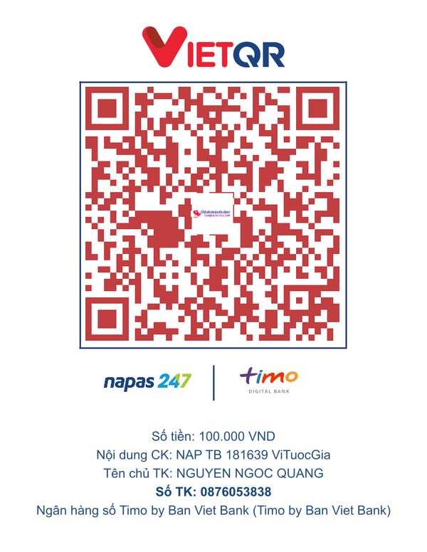 QR chuyển khoản