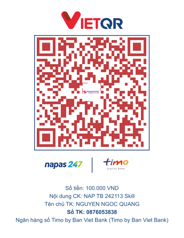 QR chuyển khoản