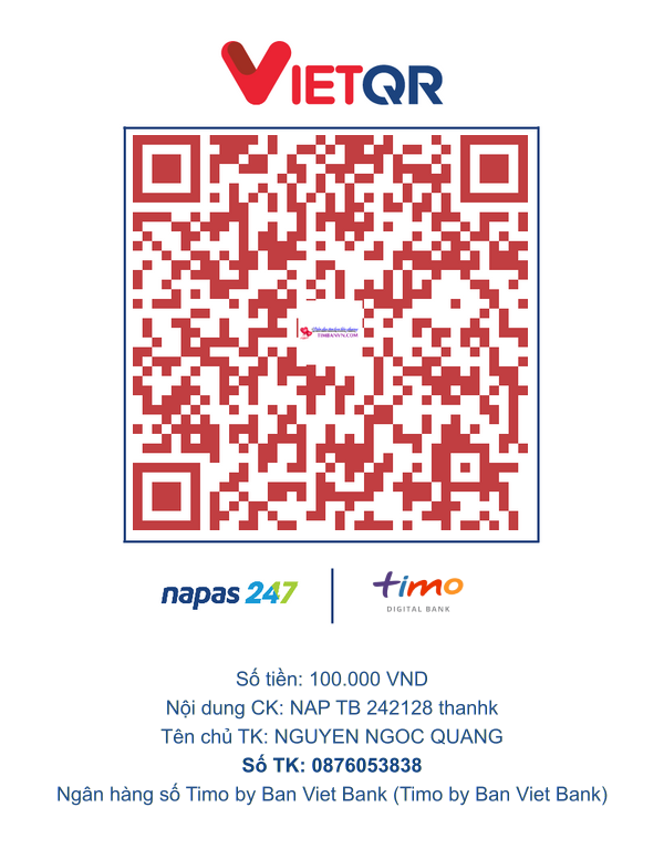 QR chuyển khoản
