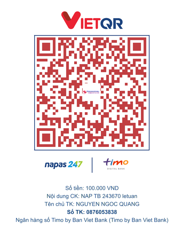 QR chuyển khoản